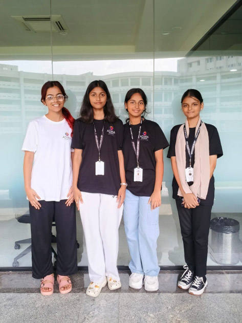 Visit of 2 students and 2 alumni to Hyderabad for 2 week long workshop by Adira Academy